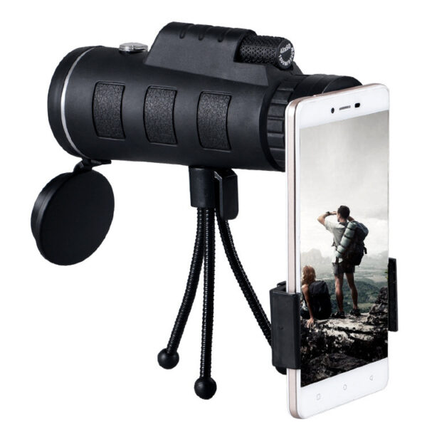 Compatible with Apple, Monocular Telescope Zoom Scope with Compass Phone Clip Tripod - Image 10