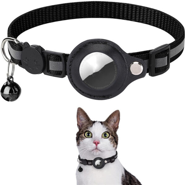 Reflective Collar Waterproof Holder Case For Airtag Air Tag Airtags Protective Cover Cat Dog Kitten Puppy Nylon Collar - Image 3