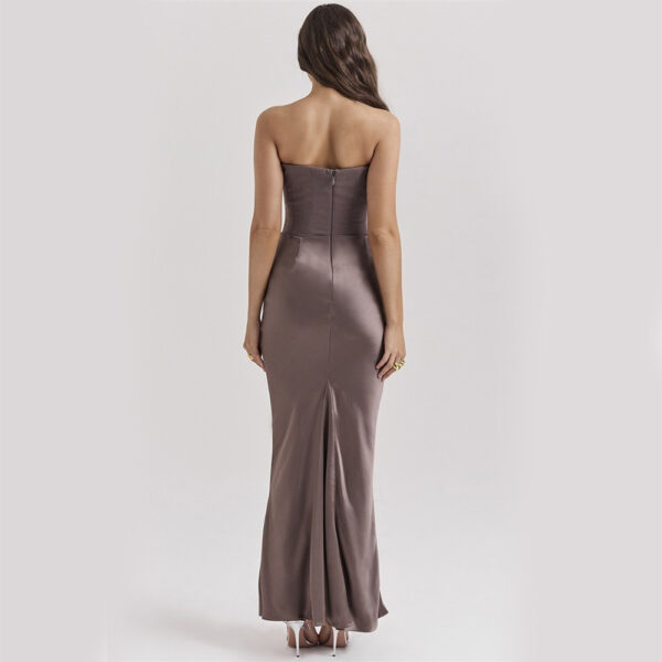 Slim Tube Top Long Dress Sexy Fashion Bandeau Backless Party Evening Dresses For Women Clothing - Image 5