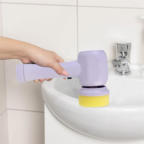 Electric Cleaning Brush 4 In 1 Spinning Scrubber Handheld Electric Cordless Cleaning Brush Portable - Image 4