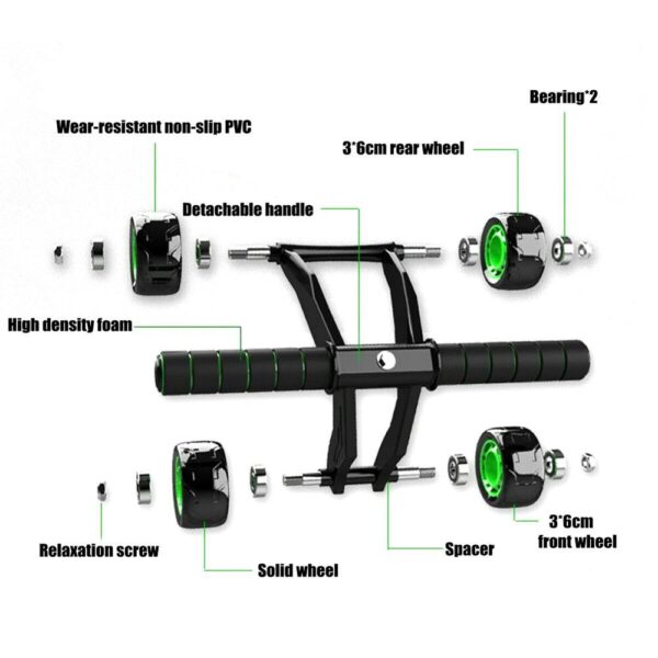 Four-wheeled Abdominal Roller Home Exercise Abdominal Muscle Fitness Equipment - Image 7