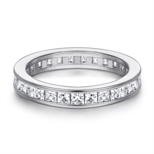 Creative Square T Square Full Round Stackable Ring - Image 2